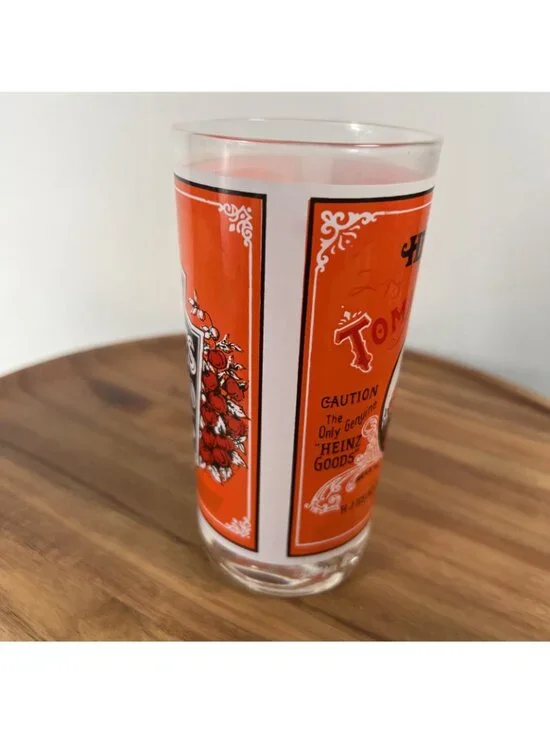Vintage Pop Art Georges Briard Heinz Tomato Soup Can Label Beverage Glass - Picture 4 of 11
